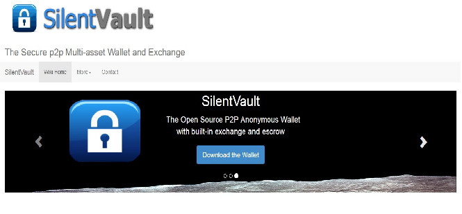 Screengrab of SilentVault web site
